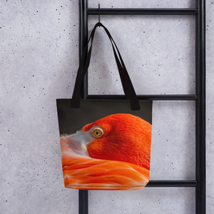 Open image in slideshow, ‘Flamingo Watching’ Tote Bag
